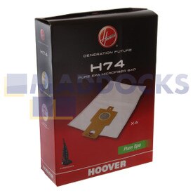Oryginalne oryginalne torby z mikrofibry Hoover Purepower Pure EPA (H74, opakowanie 4 szt.)
