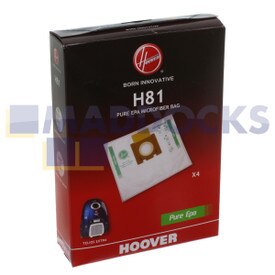 Oryginalne oryginalne worki na kurz z mikrofibry do odkurzacza Hoover 'H81' Typ Telios Extra Series 'Pure EPA' SMS do odkurzacza (4 szt.)