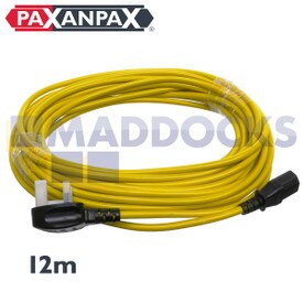 Kompatybilny z odkurzaczami Karcher T7/1, T9/1, T10/1, T12/1, T12/1ADV Żółty kabel zasilający i zespół wtyczki 13A (12M)