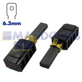 Oryginalne szczotki węglowe Ametek wyprodukowane w owczej skórze do silników 7,2" 220-240 V do komutatorów 28-bar, 1,125" (833415-55, 28 mm x 10 mm x 6,5 mm, zestaw 2 szt.)