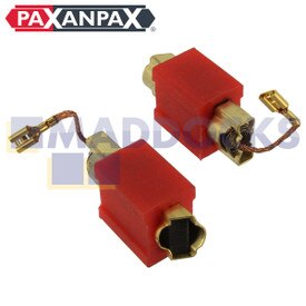 Kompatybilny ze szczotkami węglowymi Miele Motor „Rubber Holder Type” (24 mm x 15 mm x 5 mm, zestaw 2 szt.)