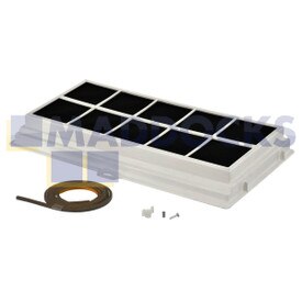 Oryginalny zestaw filtrów węglowych typu BSH Bosch DHE645MGB, DWEPI1AGR, DHE635BGB, DHE645MGB, LE1TIE1GB, LE1TIE2GB, LE1TIE3GB (DSZ11AF)