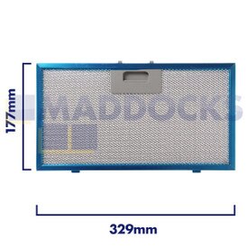 Uniwersalny filtr siatkowy do okapu kuchennego, długość boku uchwytu 329 mm, długość boku zwykłego 177 mm, pasuje do Elica