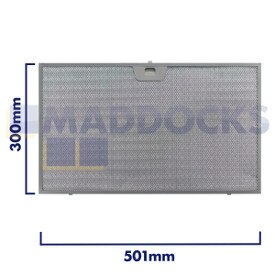 Uniwersalny filtr siatkowy do okapu kuchennego, długość boku uchwytu 506 mm, długość boku zwykłego 300 mm, pasuje do BSH