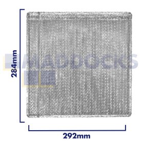 Universal Wire Mesh Cooker Hood Filter, Handle Side Length 292mm, Plain Side Length 284mm, fits Faber, Franke