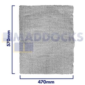 Uniwersalny, przycinany na wymiar aluminiowy filtr do okapu kuchennego (470 mm x 570 mm)