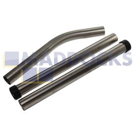 Oryginalna oryginalna 3-częściowa rura przedłużająca ze stali nierdzewnej Numatic 'NVB-17B' i zestaw zagiętych końcówek (38mm)