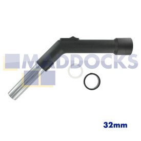 Uniwersalny plastikowy wygięty koniec z chromowaną wkładką (32mm)