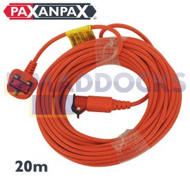 Compatible for Flymo Lawnmower and Garden Appliance Multi-Model Fitting 20m Lead Power Cable & 3-Pin UK Mains Plug