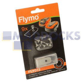 Oryginalne ostrza do kosiarek automatycznych Flymo „FLY072” EasiLife, seria 1200R (zestaw 9 sztuk)