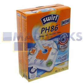 No Longer Available. Order 46-VB-201 [Compatible Swirl 'PH86' Type for Electrolux, AEG, Philips, Tornado, Volta 'E200' S-Bag Type Paper Bags (Pack of 4+1)]