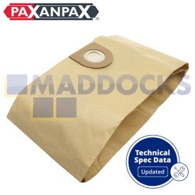 Kompatybilny VB483 do torebek papierowych Vax 101-223, 2000, 4000, 5000, 6000, 7000, 8000, 9000, Sukka, V100, VO-4000, V1050-1200 (zestaw 5 sztuk)