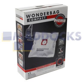 Oryginalne oryginalne torby Wonderbag Compact Type Universal 3L SMS z mikrofibry do odkurzacza (5 sztuk)
