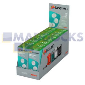 Oryginalne oryginalne opakowanie zbiorcze BSH Trade (16 paczek) tabletek odkamieniających TCZ6004 serii Tassimo (4 x tabletki w opakowaniu = 2 x zabiegi odkamieniające)