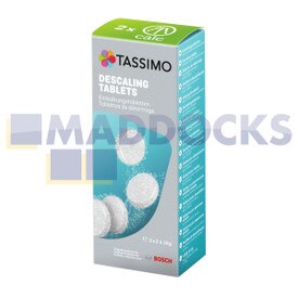 Oryginalne, oryginalne tabletki odkamieniające BSH TCZ6004 serii Tassimo, pojedyncze opakowanie (4 x tabletki w opakowaniu = 2 x zabiegi odkamieniające)