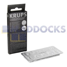 Oryginalne oryginalne tabletki czyszczące Krups XS3000 Espresseria Automatic Series (10 sztuk)