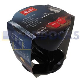 Oryginalny oryginalny Melitta „Pour Over” typ 1X4 rozmiar czarny plastikowy stożek filtra 2 filiżanki