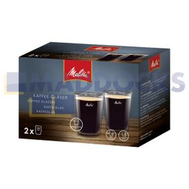 Oryginalna oryginalna szklana kawa Melitta o podwójnych ściankach (opakowanie 2 szt., 200 ml)