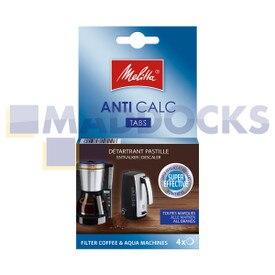 Oryginalny oryginalny Melitta 'Anti-Calc' Filter Odkamieniacz Cafe & Aqua Machines (4x12g)