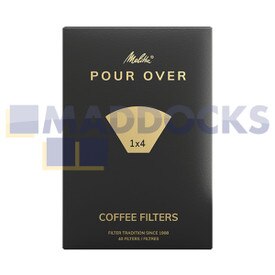 Oryginalne papiery filtracyjne typu Melitta Pour Over 1x4 (opakowanie 40 sztuk)