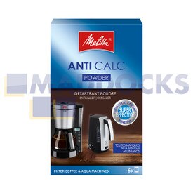 Oryginalny oryginalny proszek odkamieniający Melitta 'Anti-Calc' do ekspresów do kawy i czajników (6x20g)