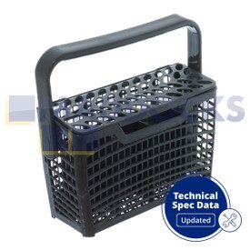 Oryginalna oryginalna AEG, Electrolux, Elektro Helios, Privileg, Rex, Zanussi Multi-Model Fitting Kompletny szary plastikowy kosz na sztućce