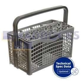 Uniwersalny, pełnowymiarowy, zdejmowany kosz na sztućce Deluxe 2 w 1 do zmywarki (230 mm x 130 mm x 145 mm)