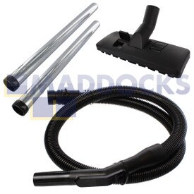 Compatible for Truvox Valet 10 & Reddyvac; Qualvac; Soteco Vacuum Cleaner 1.7m Hose & Tool Accessory Kit with Standard Metal Extension Rod Tubes (35mm)