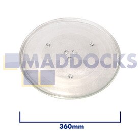 Uniwersalny szklany talerz obrotowy z 6 mocowaniami (360 mm)